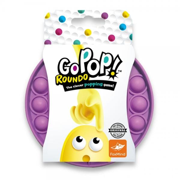 Cadouri copii - JUCARIE SENZORIALA ANTISTRES POP IT ORIGINAL GO POP ROUNDO, MOV, FoxMind, 6-7 ani +