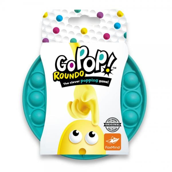 Cadouri copii - JUCARIE SENZORIALA ANTISTRES POP IT ORIGINAL GO POP ROUNDO, TURCOAZ, FoxMind, 6-7 ani +