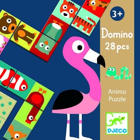 Jucarii Educative Domino animo puzzle Djeco, 2-3 ani + [1]