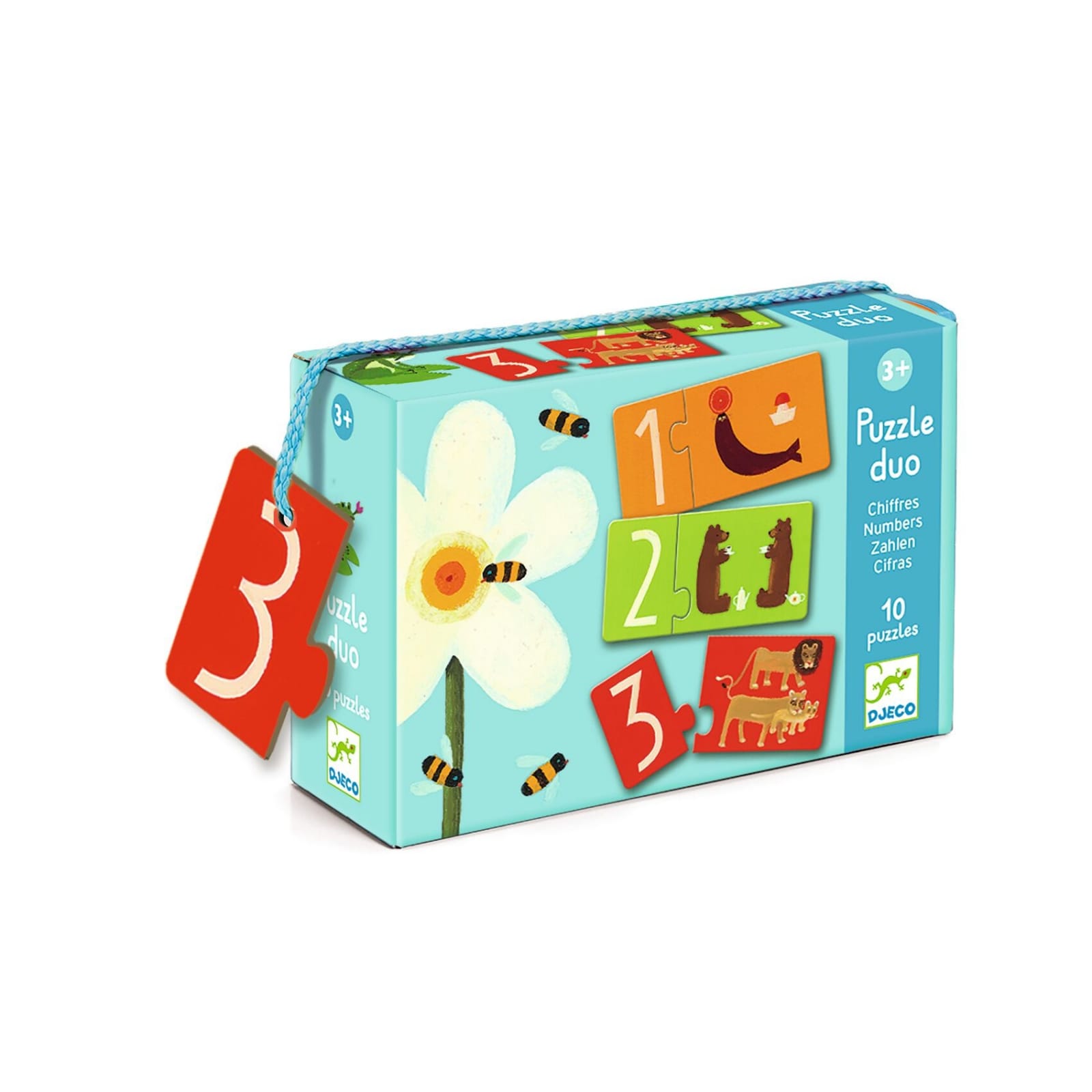 Jucarii Educative Puzzle duo Djeco Numere, 1-2 ani + [4]