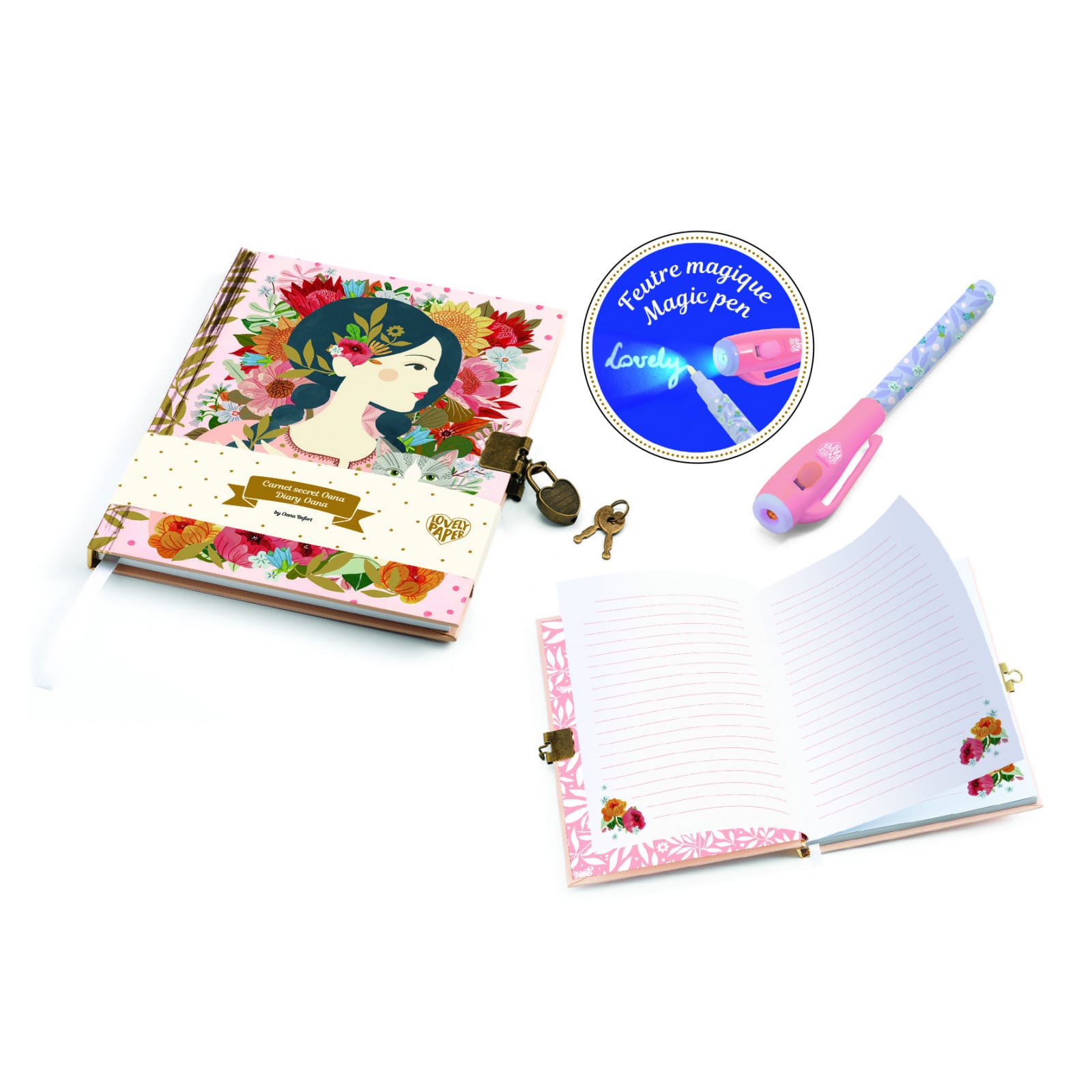 Jurnal secret Djeco cu pix magic, Oana, 2-3 ani + [3]