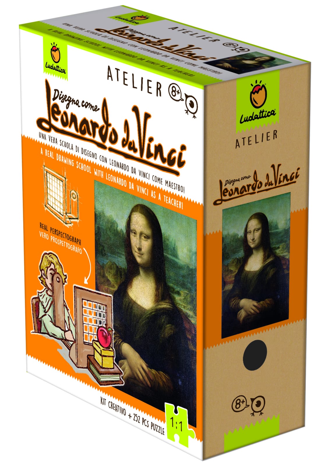 Kit Creativ si puzzle 224 piese Atelier Leonardo da Vinci, Ludattica, 8-9 ani + [1]