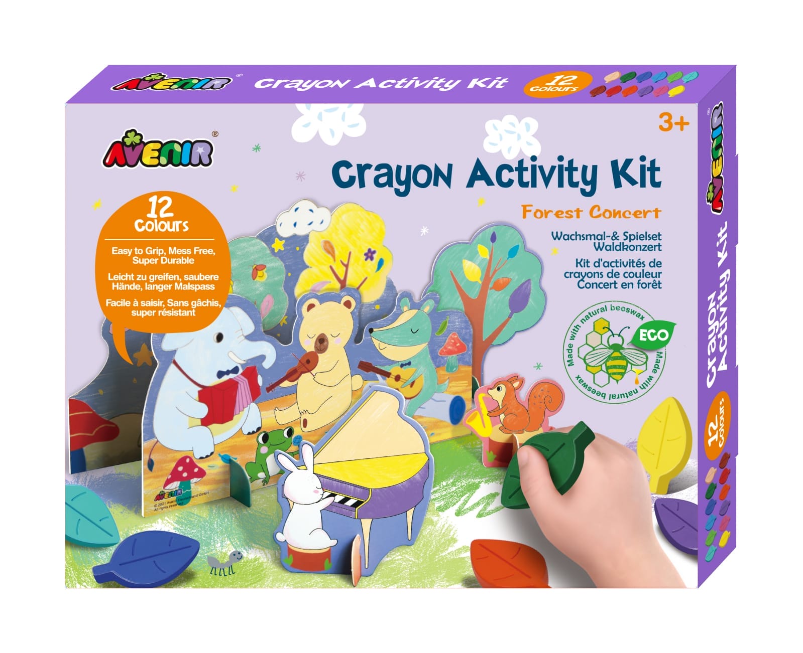 Papetarie si Rechizite - Kit de activitati cu creioane colorate - Concert in padure, + 3 ani