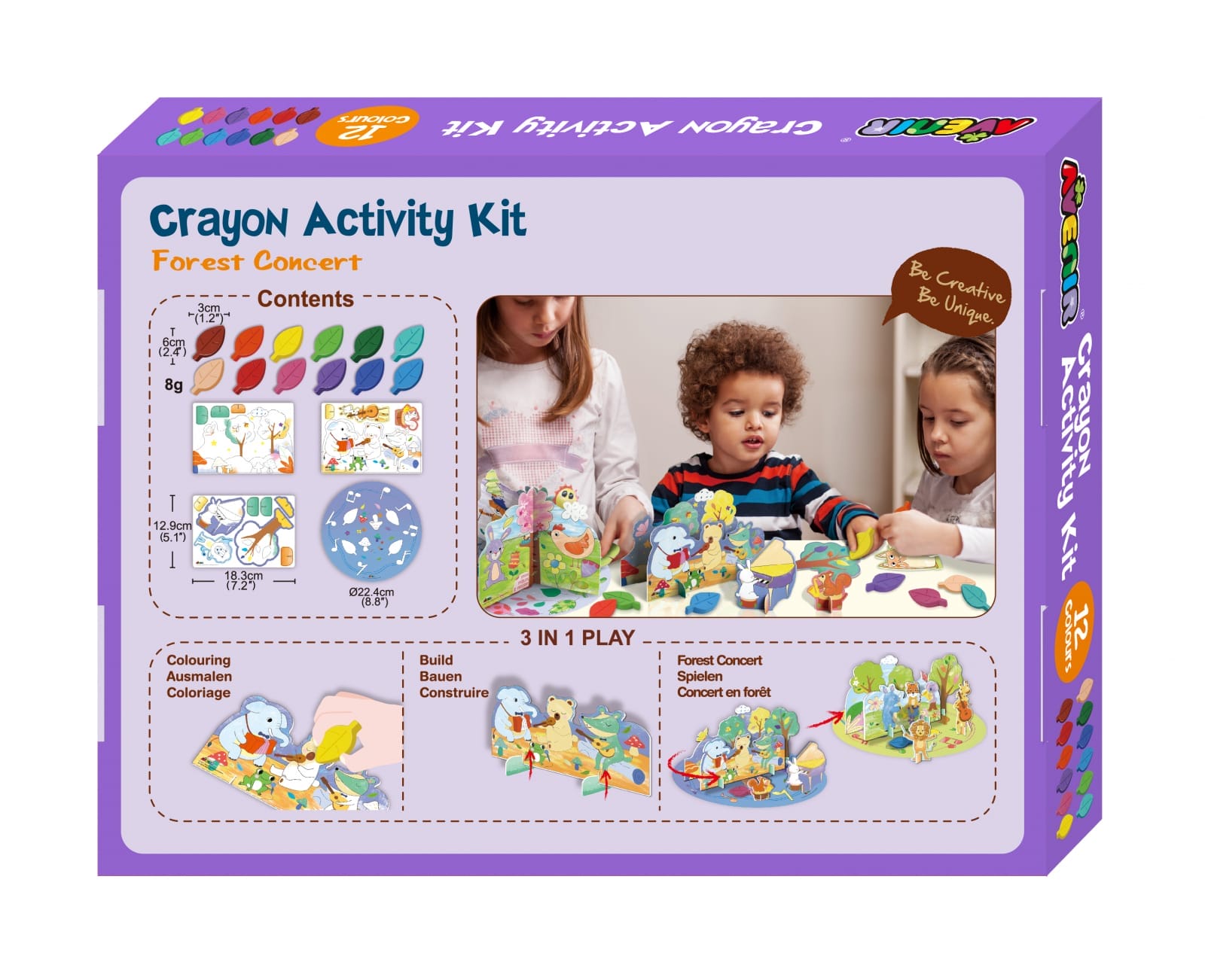 Kit de activitati cu creioane colorate - Concert in padure, + 3 ani [4]