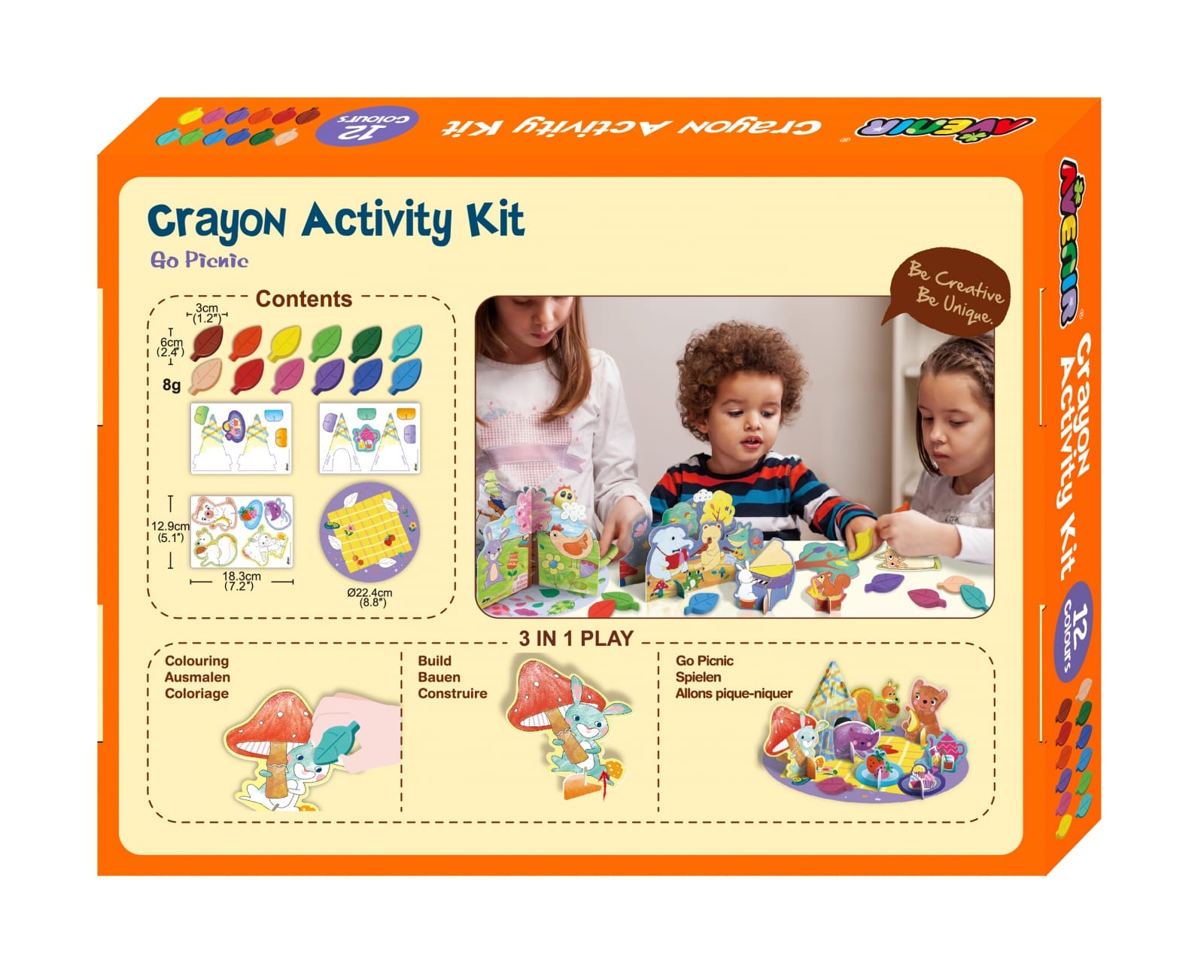 Kit de activitati cu creioane colorate - La picnic, + 3 ani [3]
