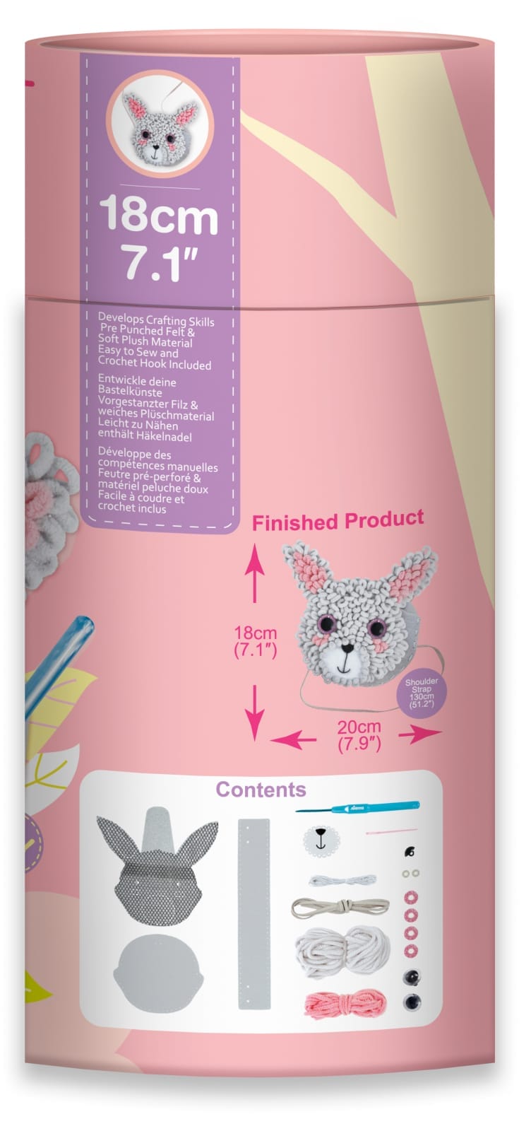 Kit DIY Loopie Fun -  Prima mea geanta de plus bucle, Iepuras, + 6 ani [3]