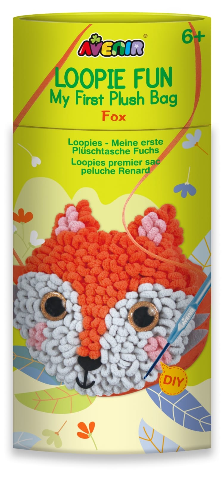 Jucarii si jocuri copii - Kit DIY Loopie Fun -  Prima mea geanta de plus bucle, Vulpe, + 6 ani