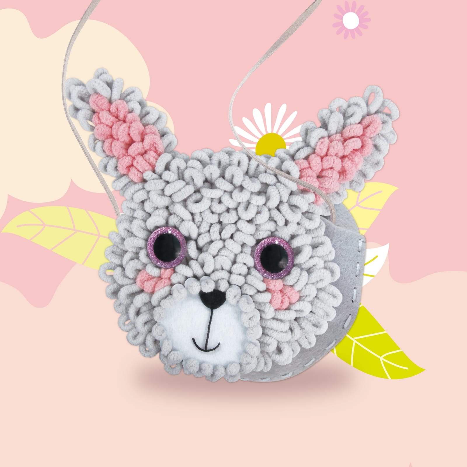 Kit DIY Loopie Fun -  Prima mea geanta de plus bucle, Iepuras, + 6 ani [6]