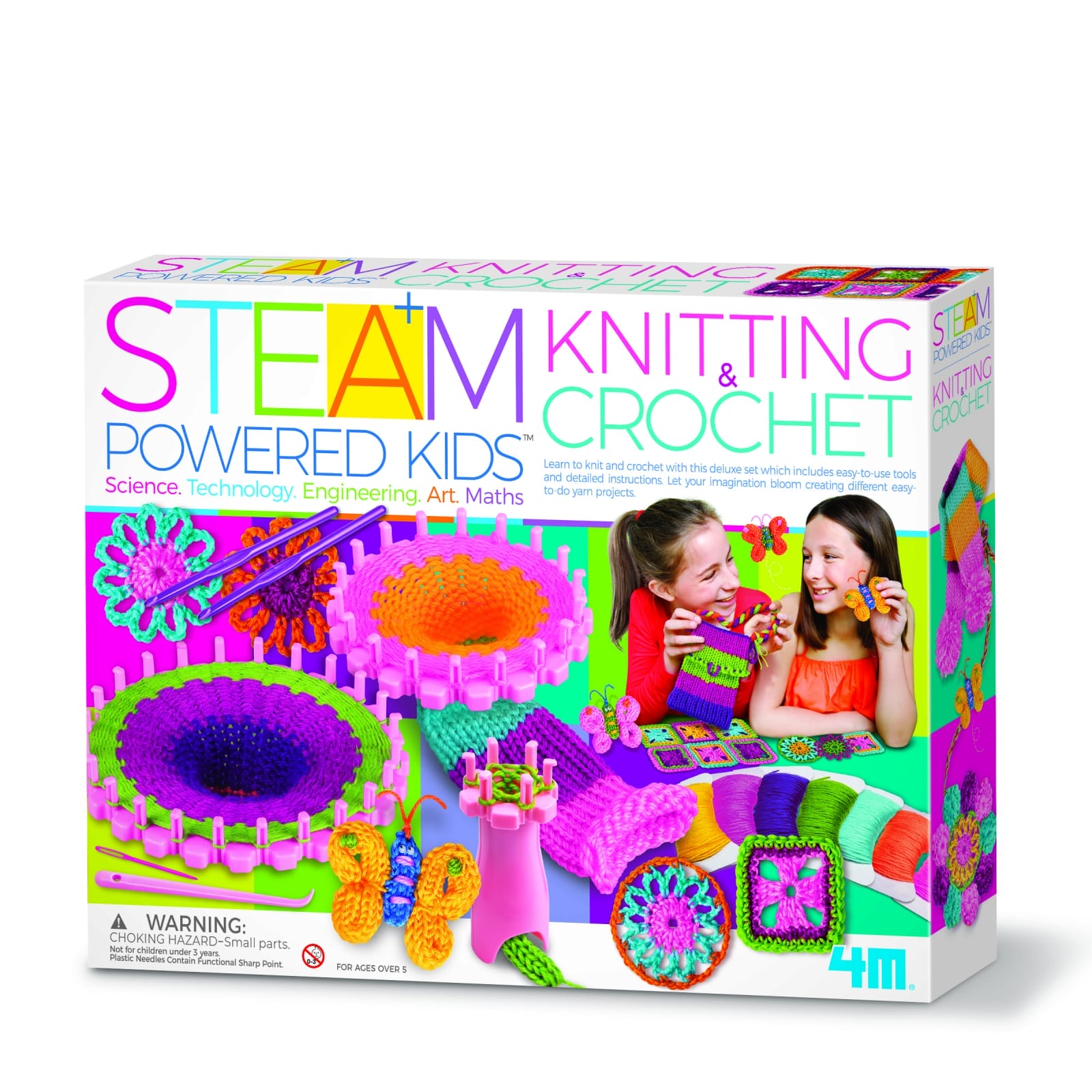 Jocuri STEAM - Kit stiintific - Tricotat si Crosetat, STEAM Kids, + 5 ani