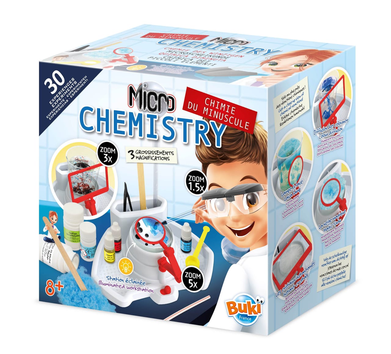 Vârsta - Laboratorul de Chimie Microscopica, BUKI France, 8-9 ani +