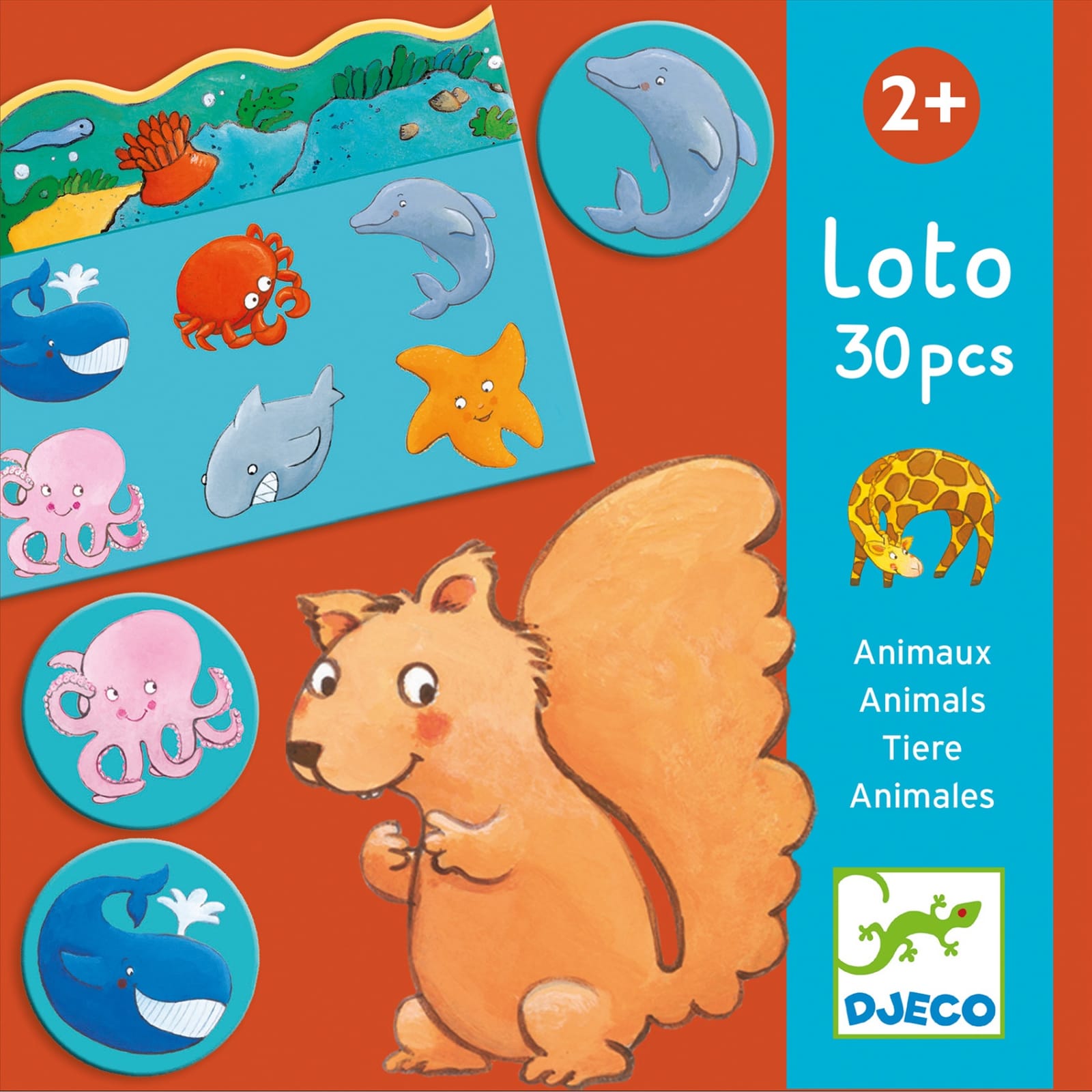 Jucarii copii 4-5 ani - Loto cu animale Djeco, 1-2 ani +