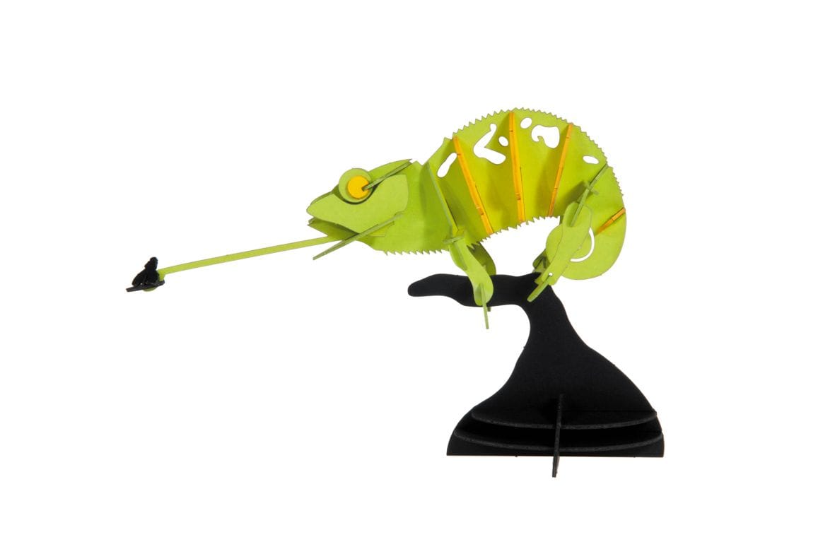 Jucarii si jocuri copii - Macheta 3D Fridolin, Cameleon, 4-5 ani +