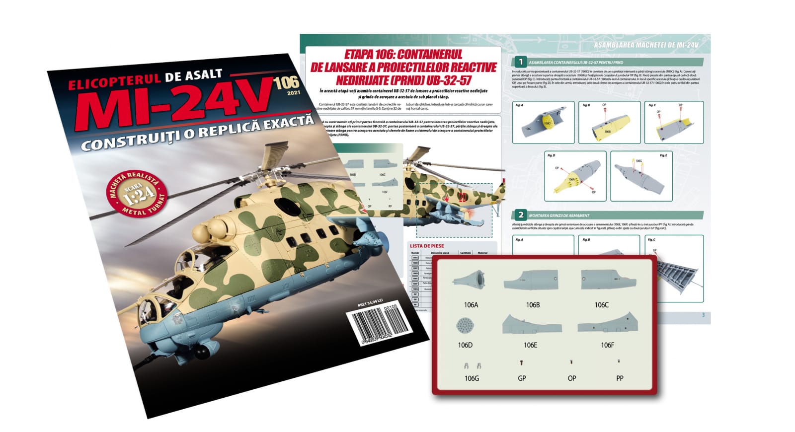 Macheta Elicopterului de asalt MI-24V Nr.106, Eaglemoss, 12 ani + [1]