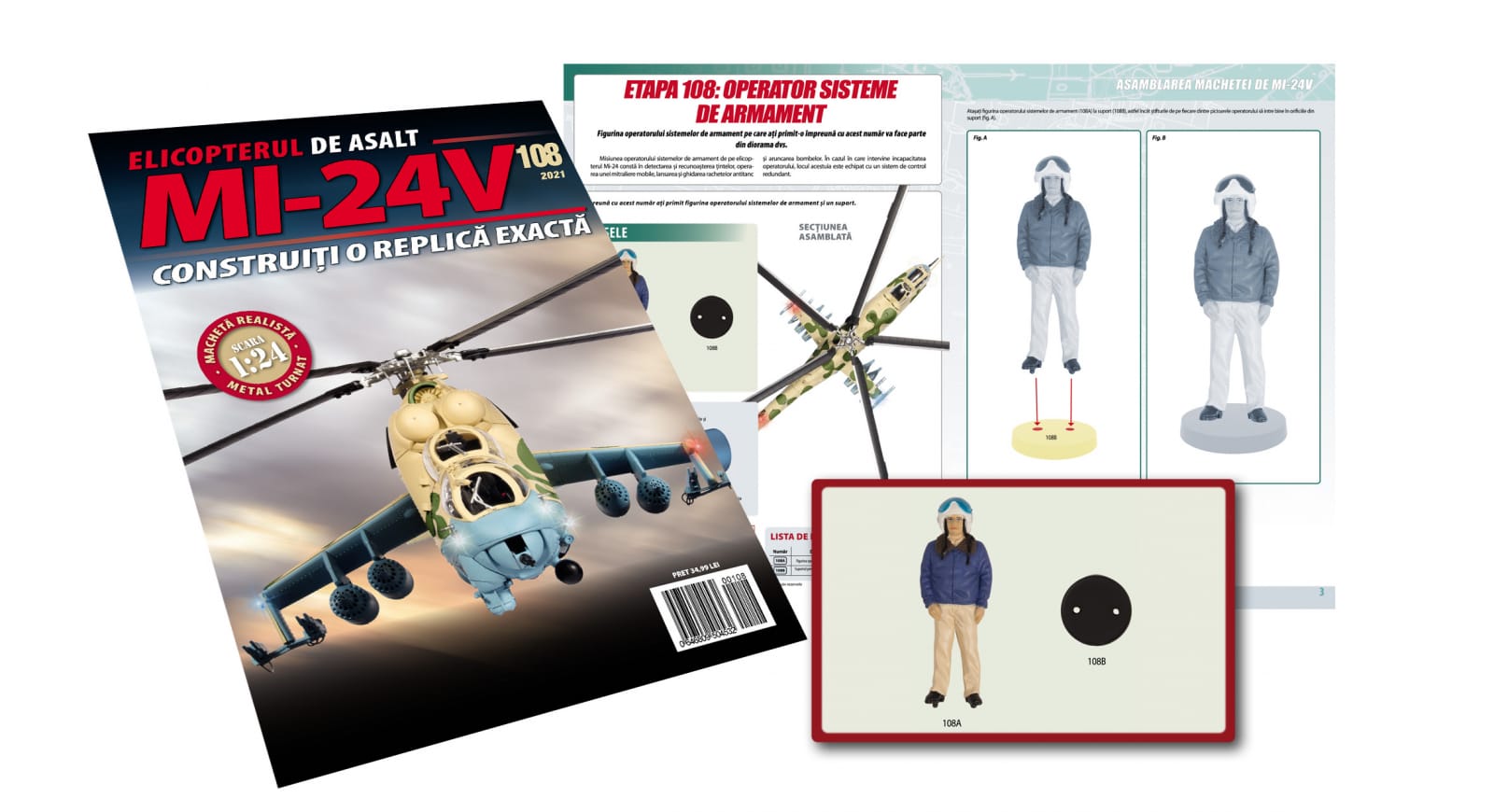 Macheta Elicopterului de asalt MI-24V Nr.108, Eaglemoss, 12 ani + [1]