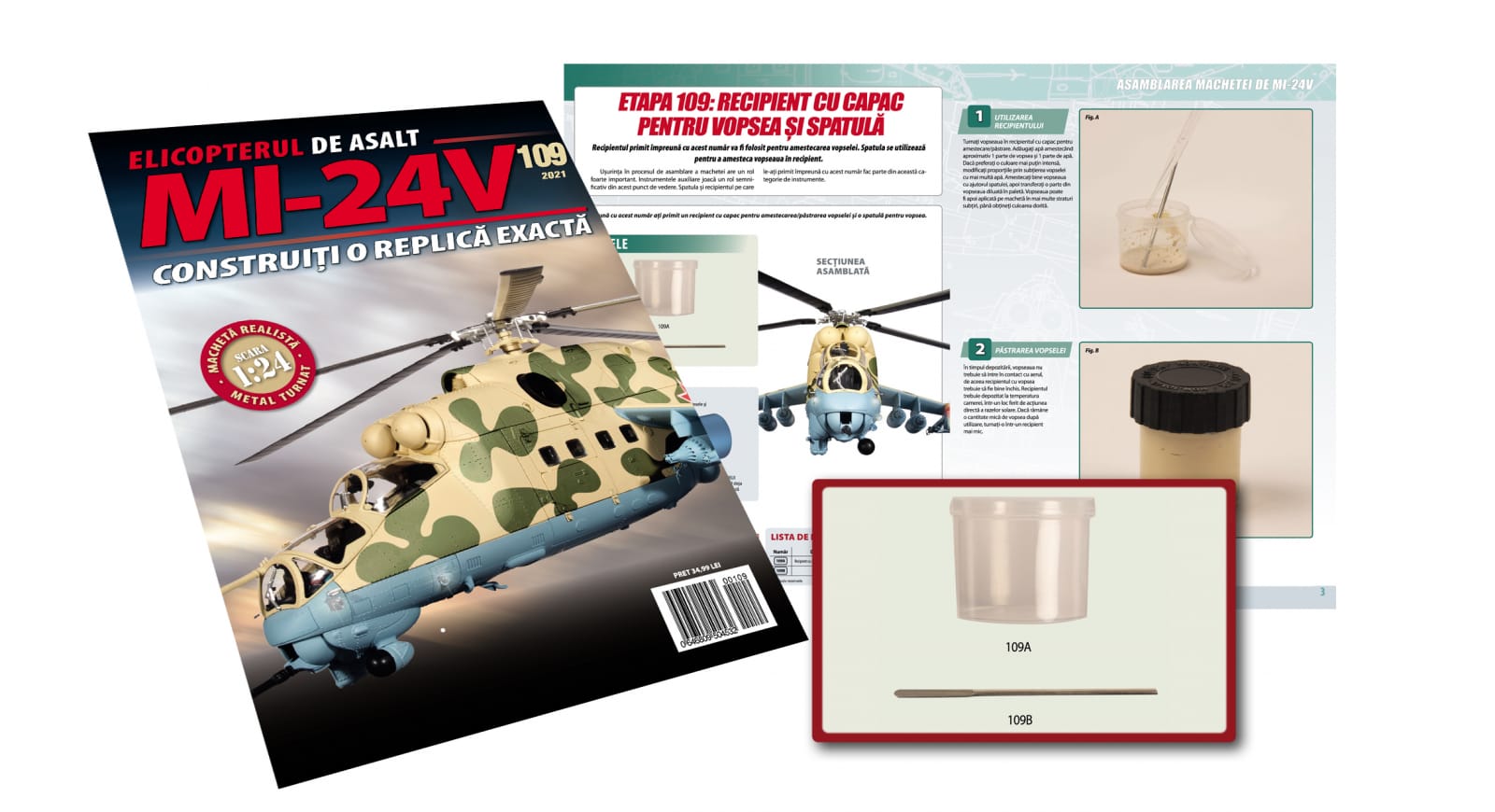 Macheta Elicopterului de asalt MI-24V Nr.109, Eaglemoss, 12 ani + [1]