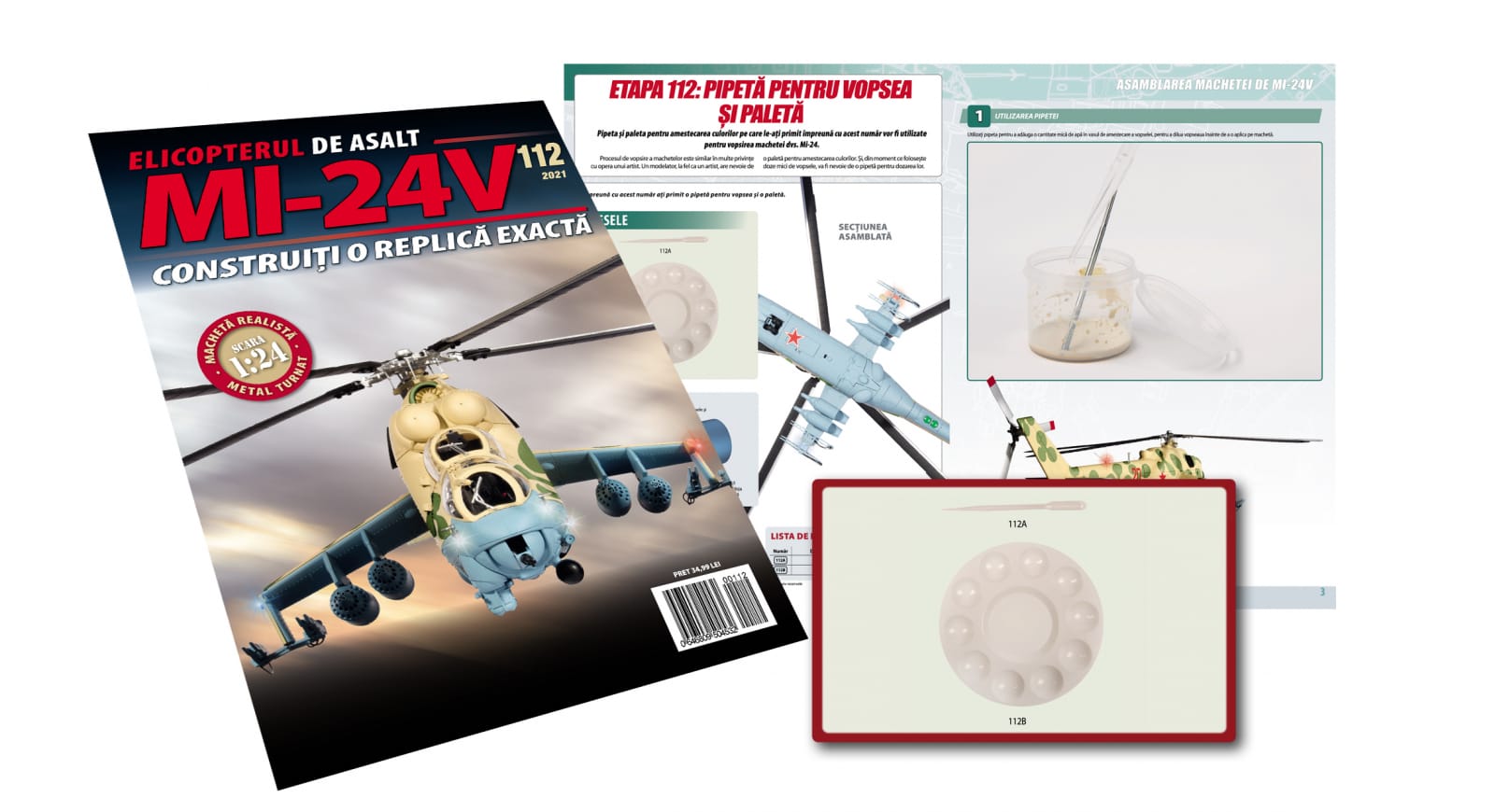 Macheta Elicopterului de asalt MI-24V Nr.112, Eaglemoss, 12 ani + [1]