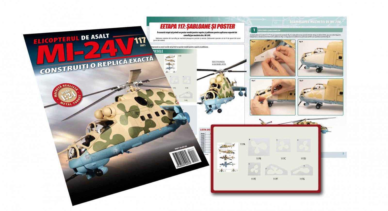 Macheta Elicopterului de asalt MI-24V Nr.117, Eaglemoss, 12 ani + [1]