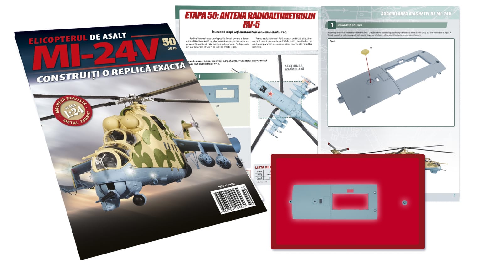 Jucarii copii 12+ ani - Macheta Elicopterului de asalt MI-24V Nr.50, Eaglemoss, 12 ani +