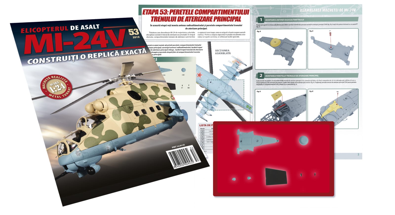 Macheta Elicopterului de asalt MI-24V Nr.53, Eaglemoss, 12 ani + [1]