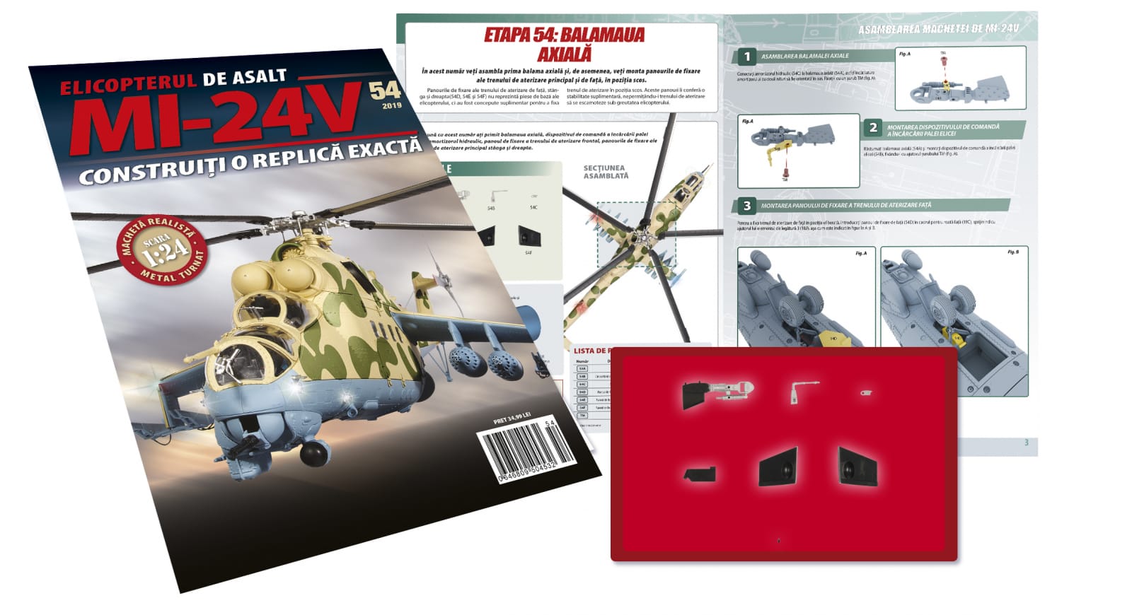 Macheta Elicopterului de asalt MI-24V Nr.54, Eaglemoss, 12 ani + [1]