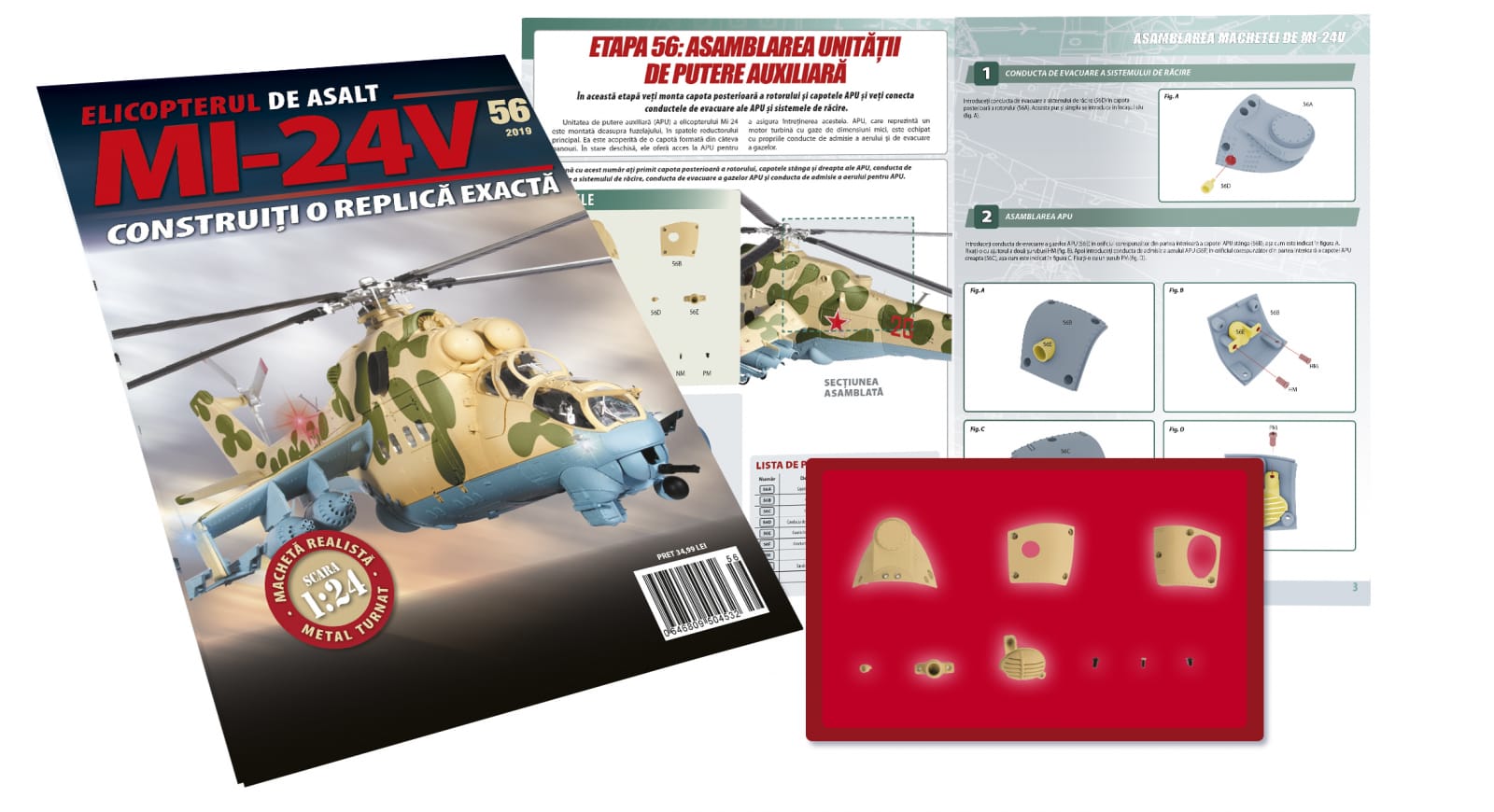 Macheta Elicopterului de asalt MI-24V Nr.56, Eaglemoss, 12 ani + [1]