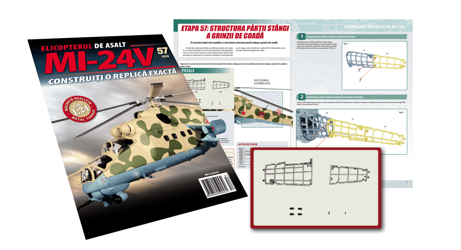 Macheta Elicopterului de asalt MI-24V Nr.57, Eaglemoss, 12 ani + [1]