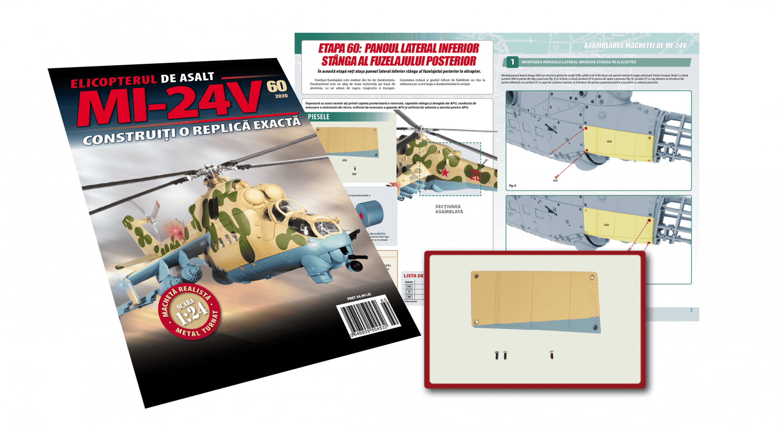 Macheta Elicopterului de asalt MI-24V Nr.60, Eaglemoss, 12 ani + [1]