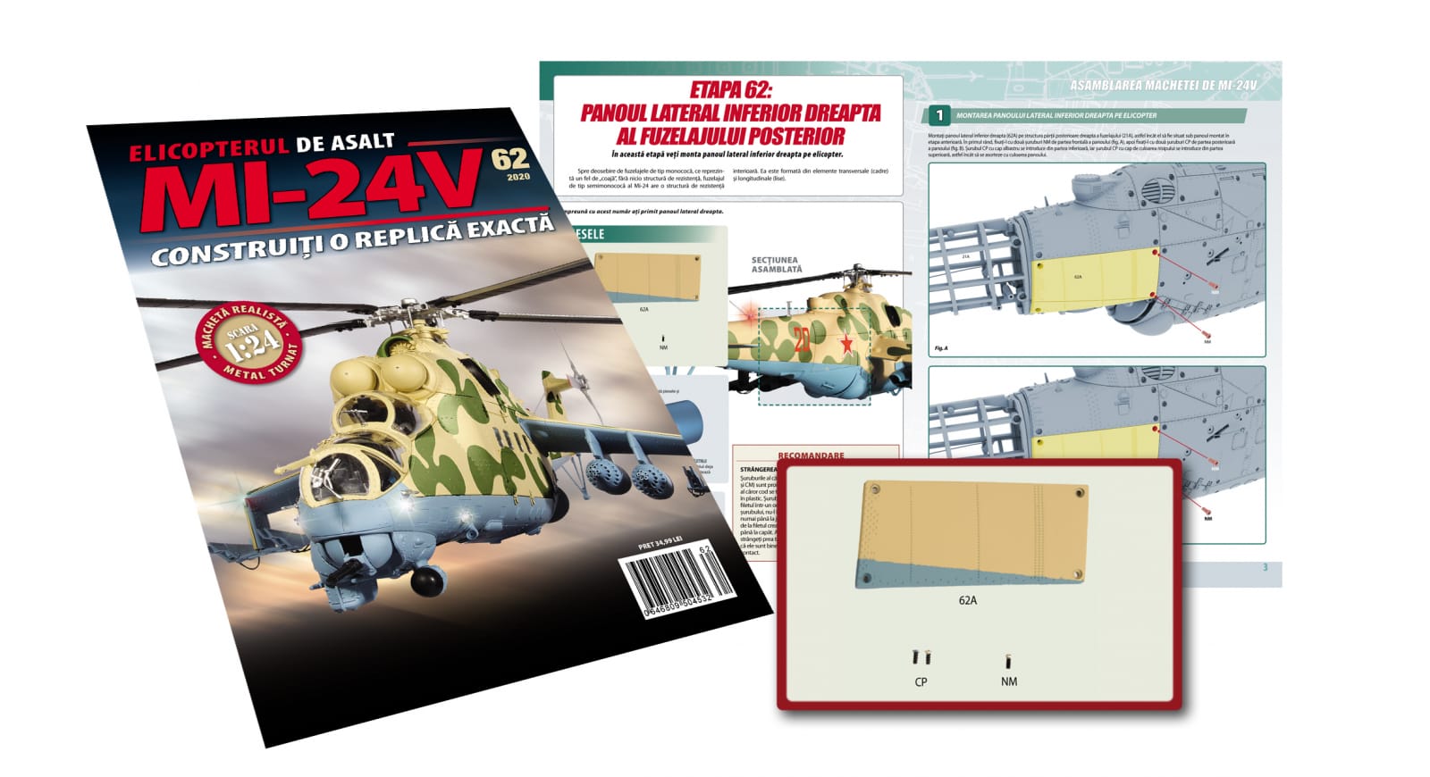 Macheta Elicopterului de asalt MI-24V Nr.62, Eaglemoss, 12 ani + [1]