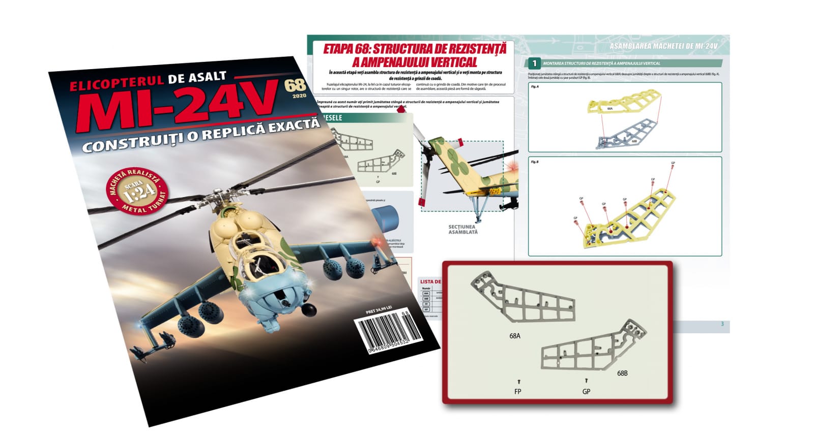 Macheta Elicopterului de asalt MI-24V Nr.68, Eaglemoss, 12 ani + [1]