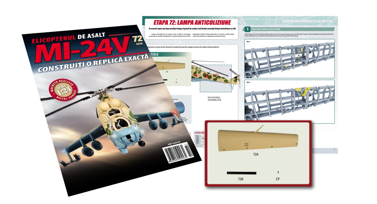 Macheta Elicopterului de asalt MI-24V Nr.72, Eaglemoss, 12 ani + [1]