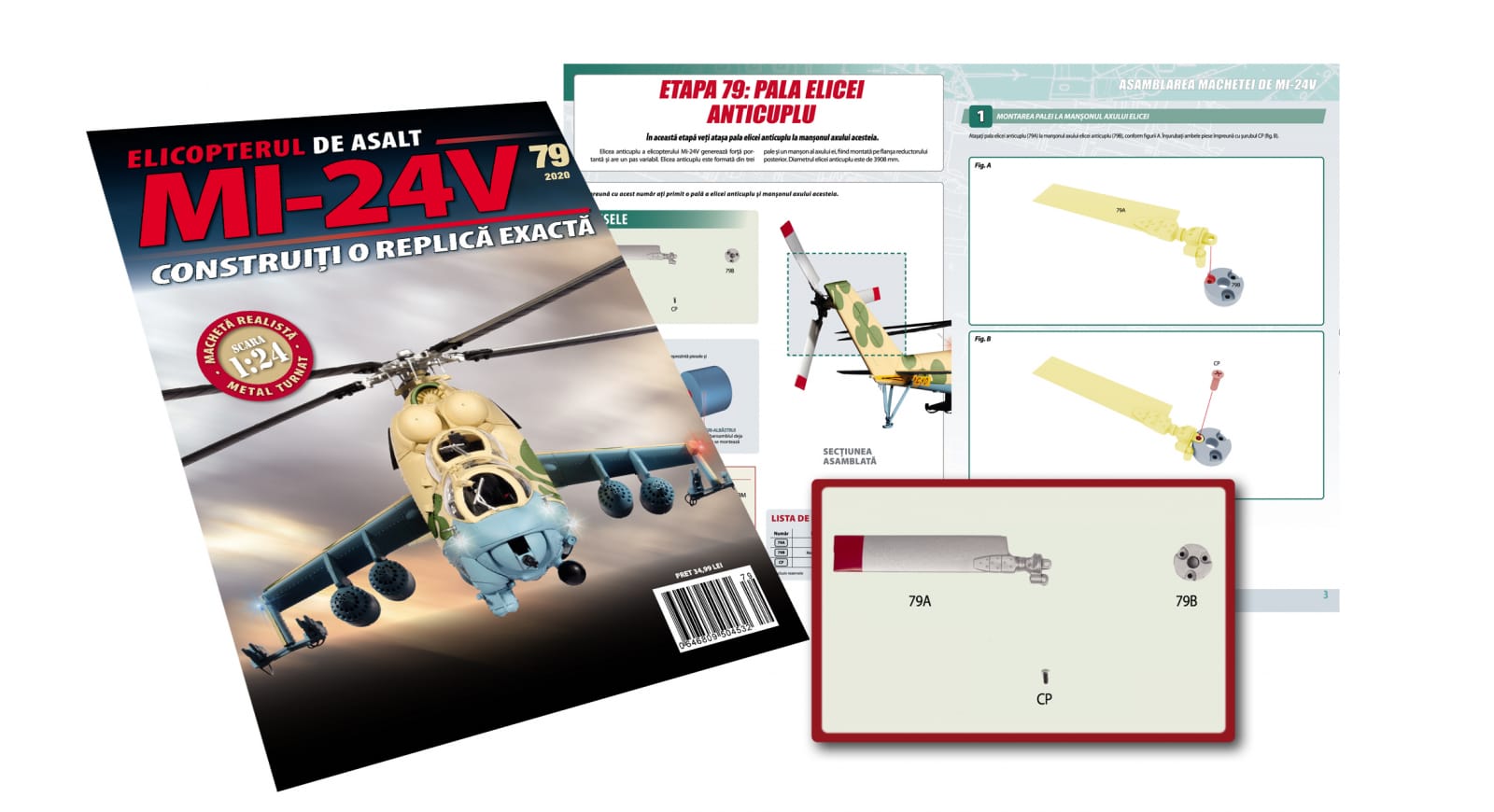 Macheta Elicopterului de asalt MI-24V Nr.79, Eaglemoss, 12 ani + [1]