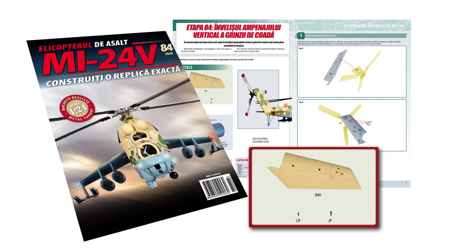 Macheta Elicopterului de asalt MI-24V Nr.84, Eaglemoss, 12 ani + [1]
