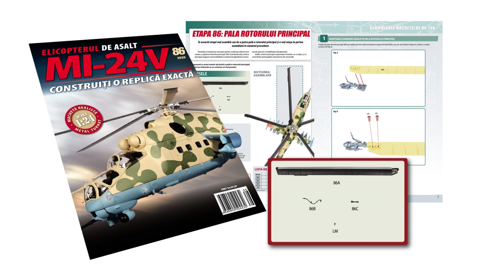 Macheta Elicopterului de asalt MI-24V Nr.86, Eaglemoss, 12 ani + [1]