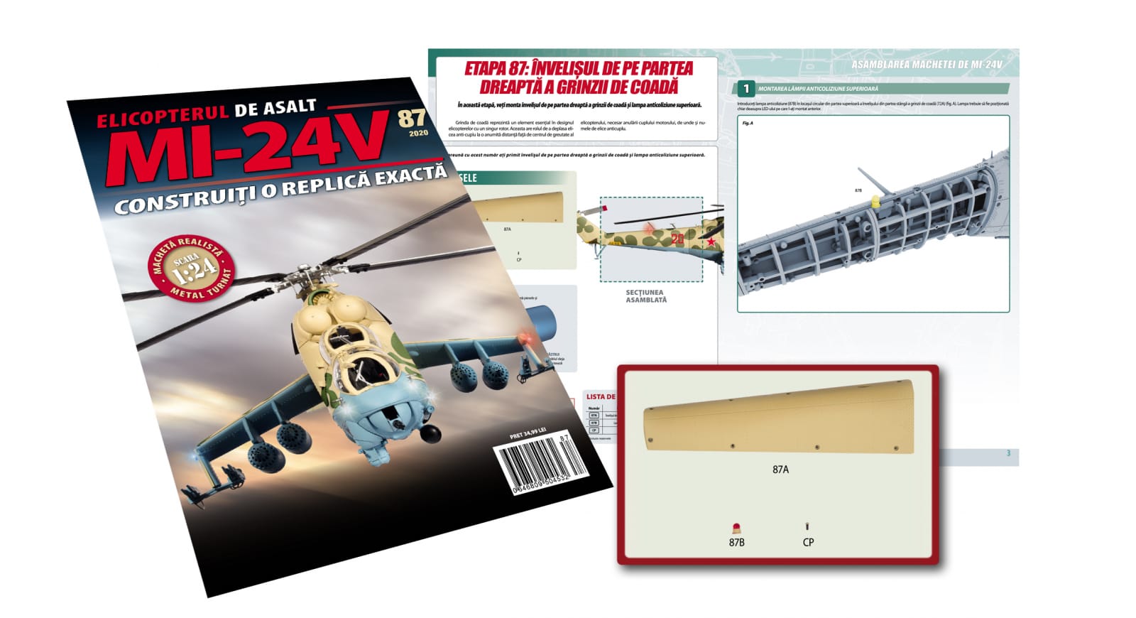 Macheta Elicopterului de asalt MI-24V Nr.87, Eaglemoss, 12 ani + [1]