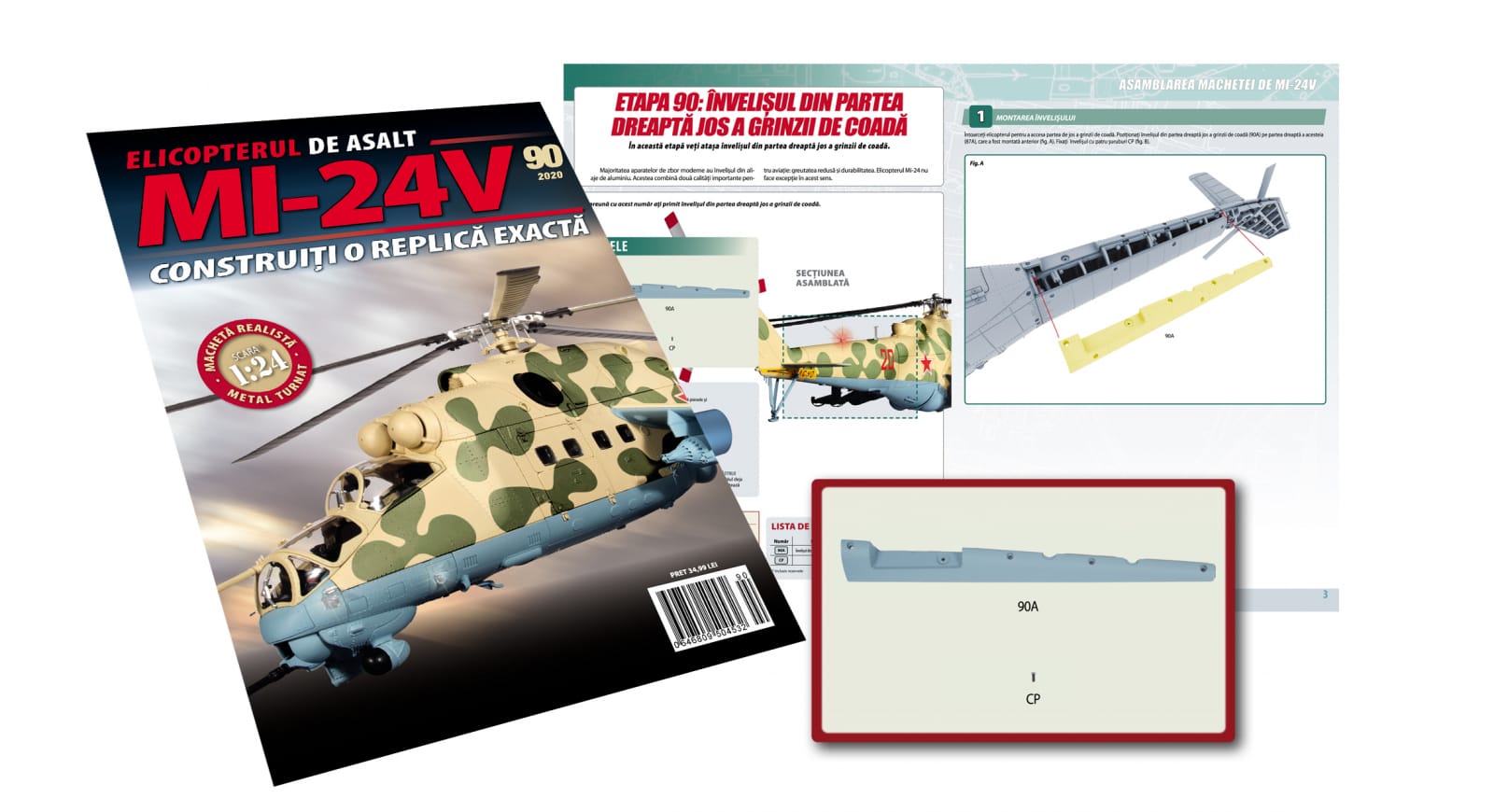 Macheta Elicopterului de asalt MI-24V Nr.90, Eaglemoss, 12 ani + [1]