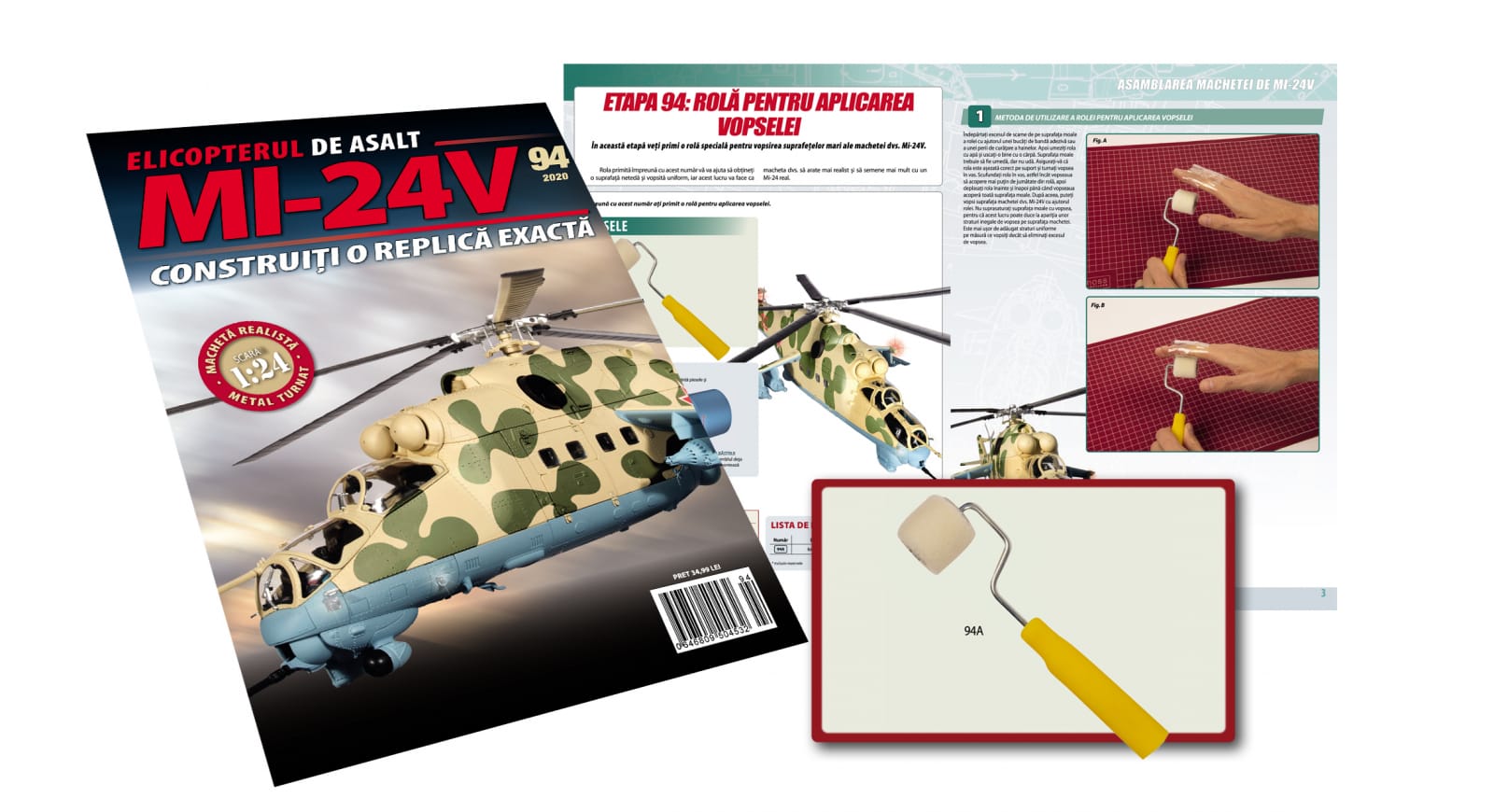 Macheta Elicopterului de asalt MI-24V Nr.94, Eaglemoss, 12 ani + [1]