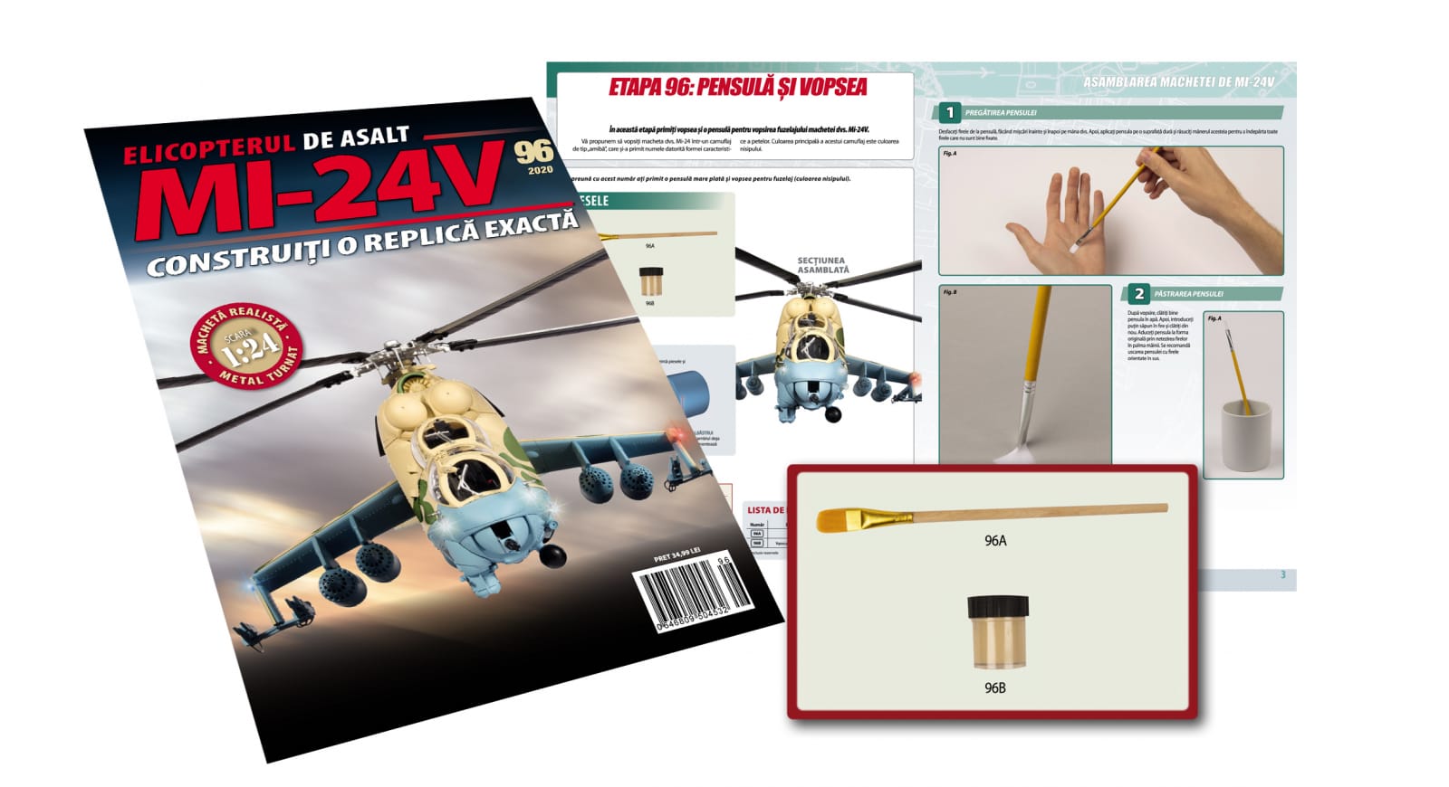 Macheta Elicopterului de asalt MI-24V Nr.96, Eaglemoss, 12 ani + [1]