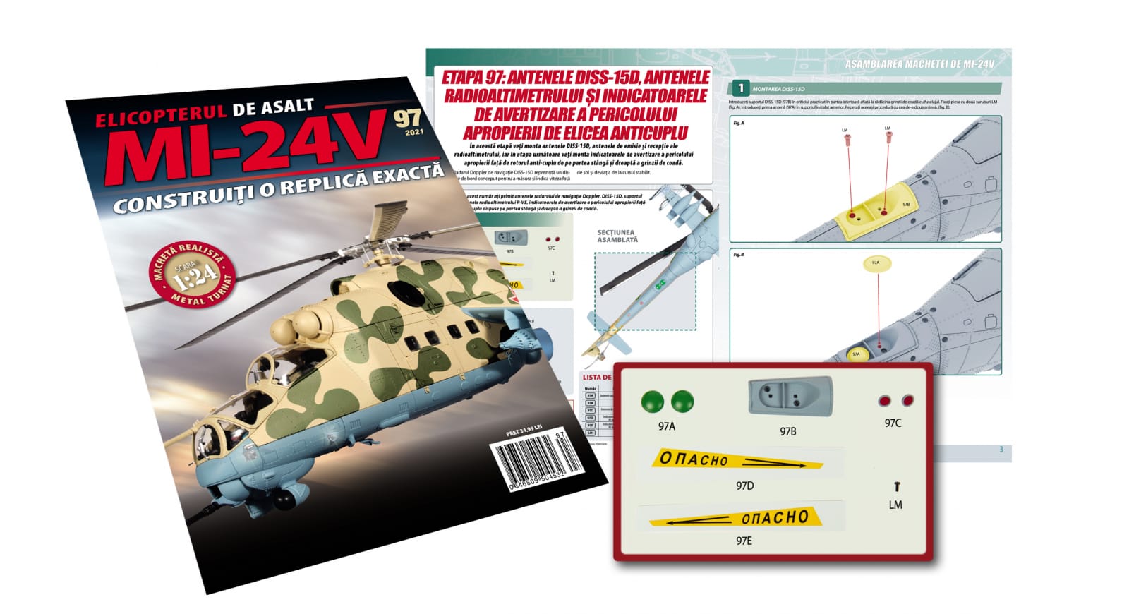 Macheta Elicopterului de asalt MI-24V Nr.97, Eaglemoss, 12 ani + [1]