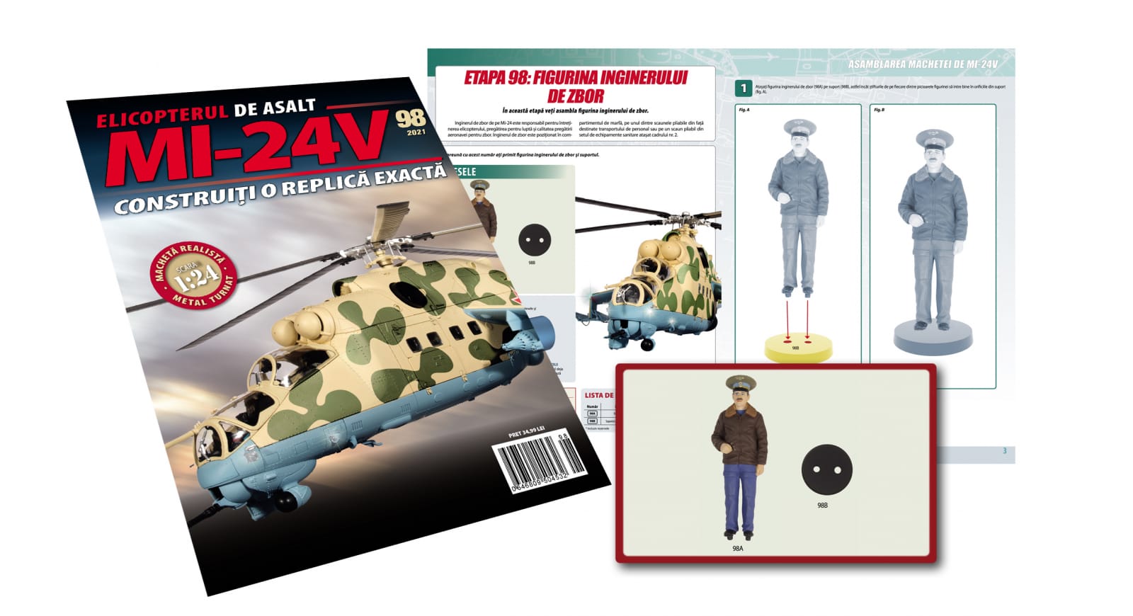 Macheta Elicopterului de asalt MI-24V Nr.98, Eaglemoss, 12 ani + [1]
