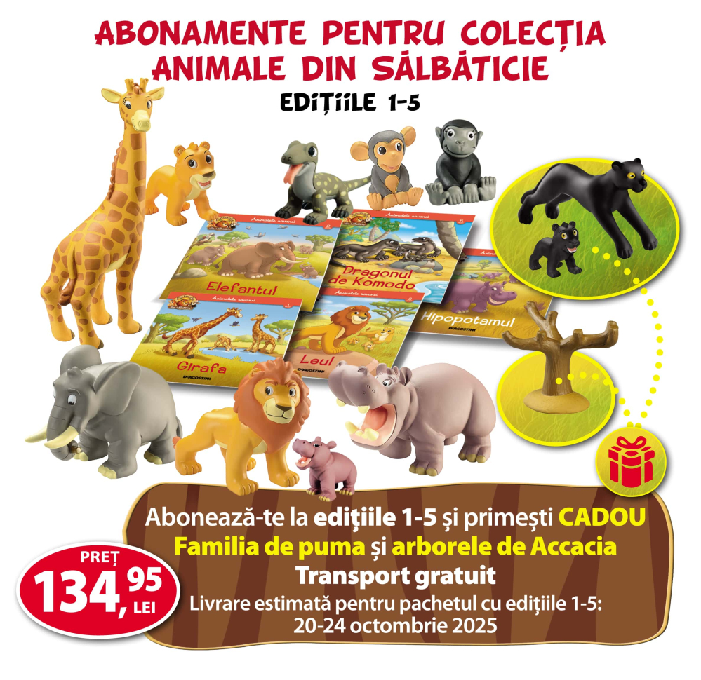 Abonament editiile 1-5 Colectia Animale din salbaticie
