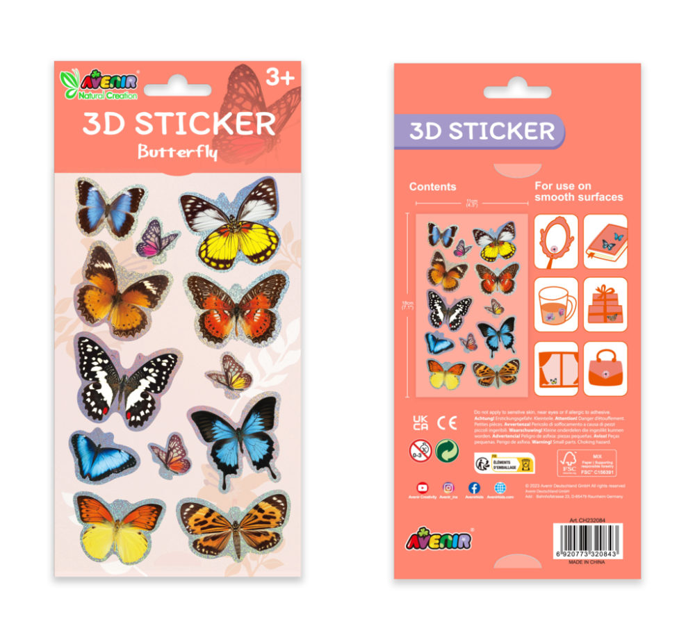 Abtibilduri 3D - Fluturi, colectia Creatii Naturale [2]