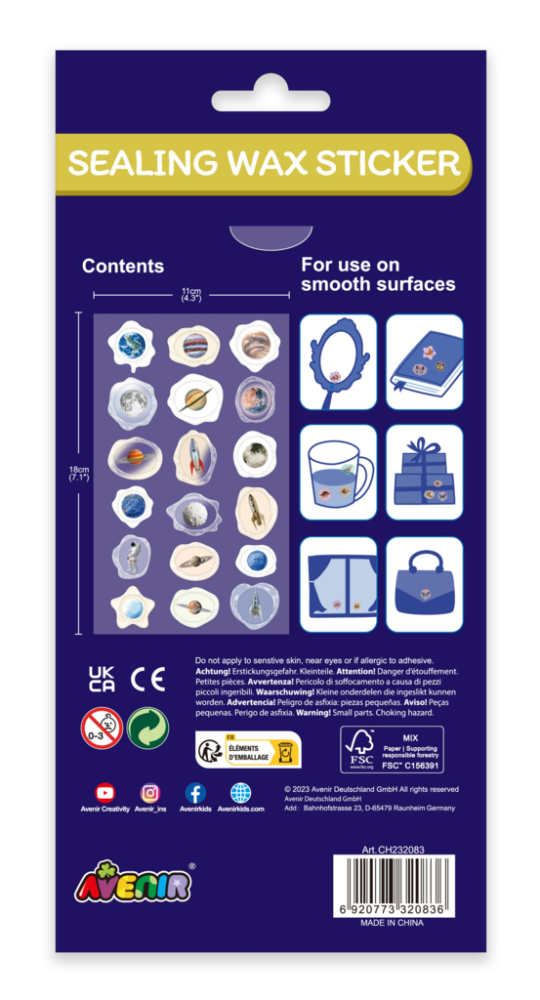Abtibilduri imitatie sigiliu - Spatiu, colectia Creatii Naturale [3]