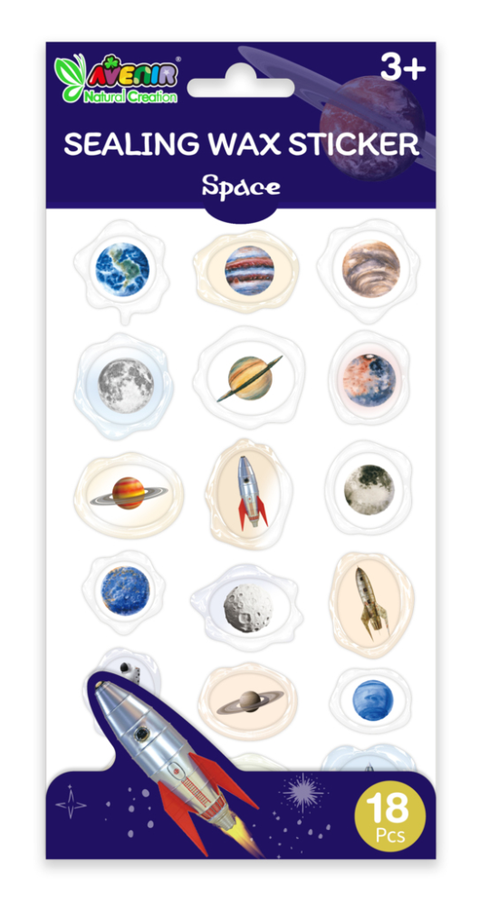 Abtibilduri imitatie sigiliu - Spatiu, colectia Creatii Naturale [1]