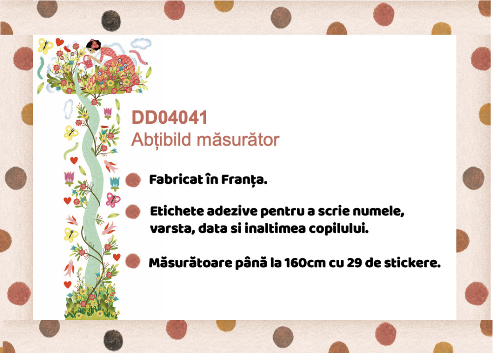 Abtibilduri masuratoare pentru copii, Gradina inflorita, Djeco, 0-1 ani + [5]