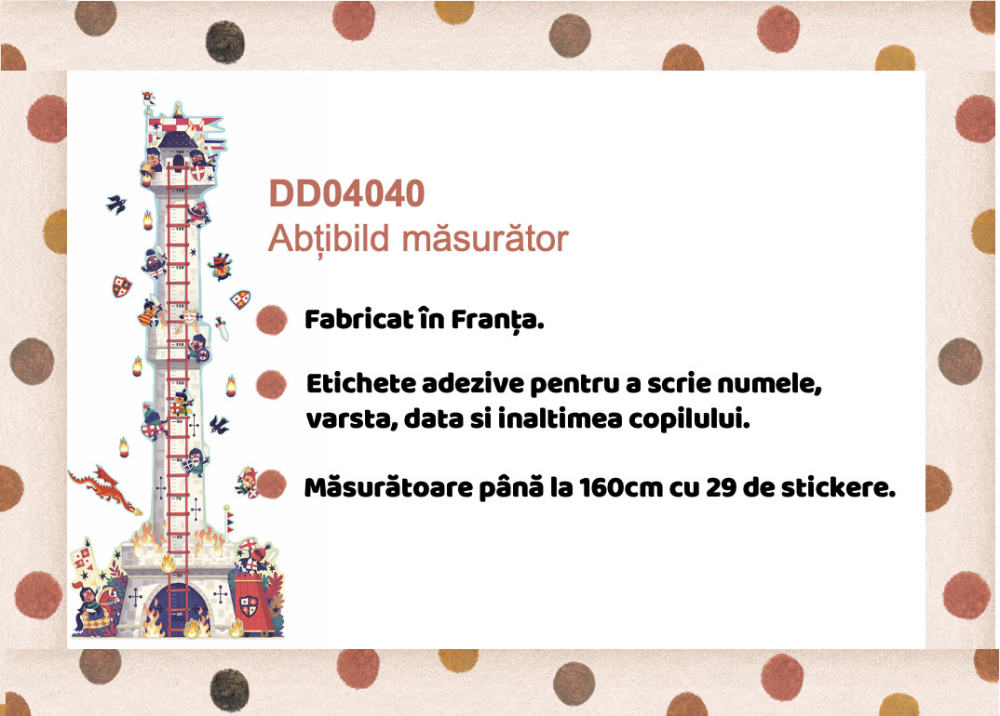 Abtibilduri masuratoare Turnul cavalerului, Djeco, 1-2 ani + [4]