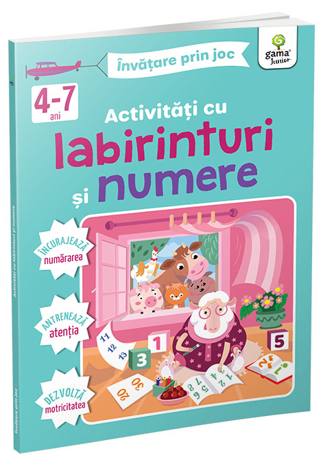 Activitati cu labirinturi si numere 4-7 ani