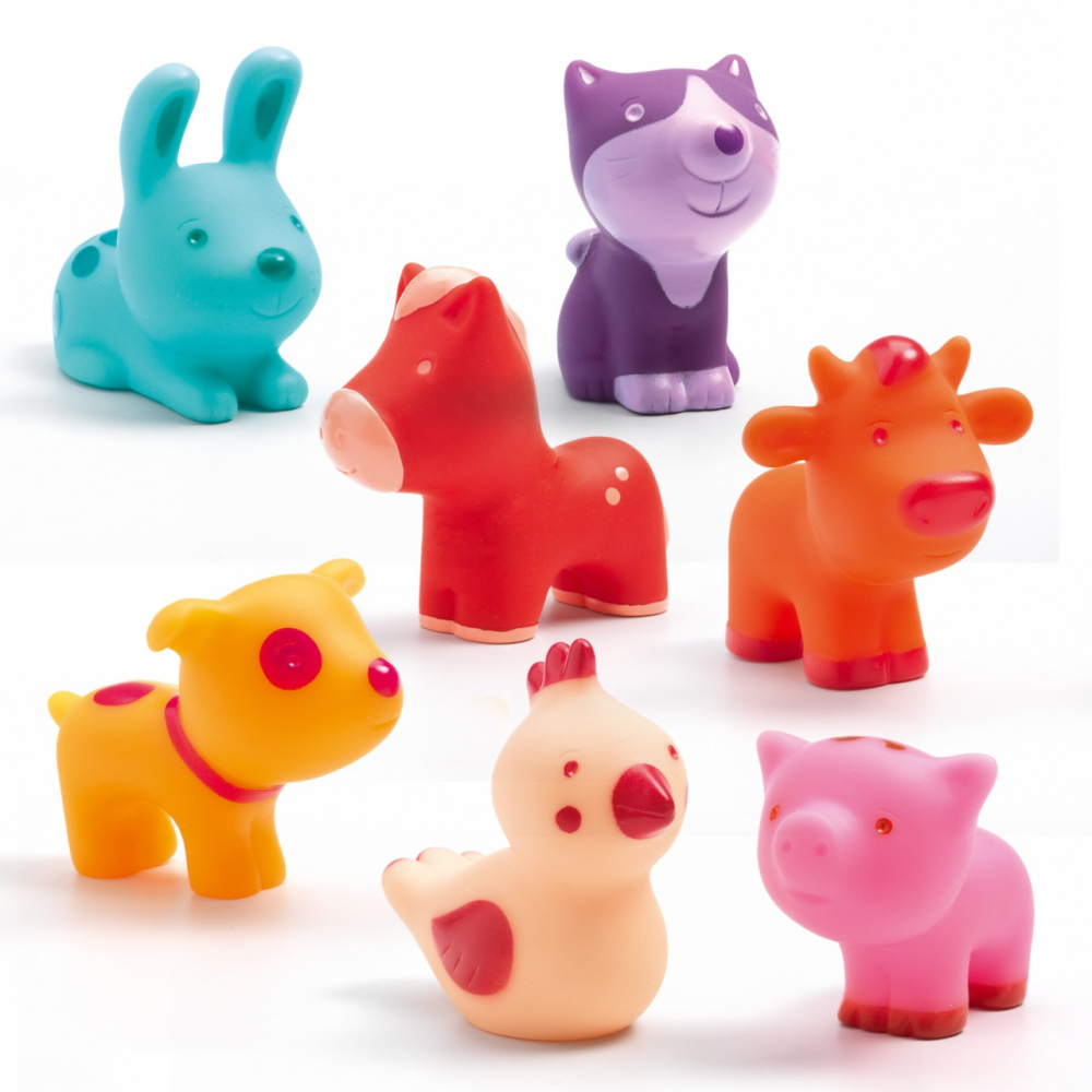 Animalute din silicon Djeco, Troopo farm, 1-2 ani + [2]