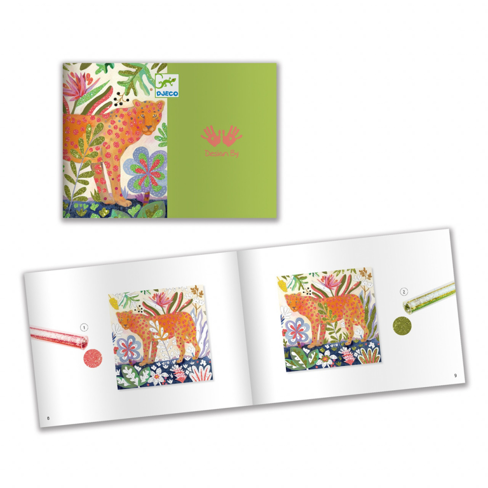 Atelier creativ cu sclipici, Tropico, Djeco, 6-7 ani + [5]
