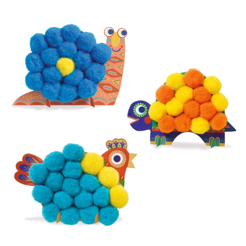 Atelier creativ Djeco, Animale moi si pufoase, 0-1 ani + [5]