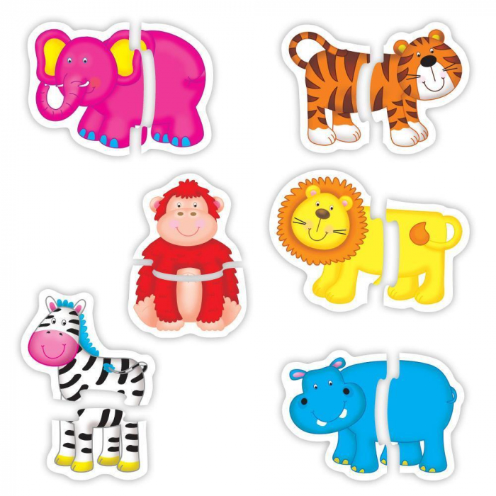 Baby Puzzle: Animale din jungla (2 piese), Galt, 1-2 ani + [2]